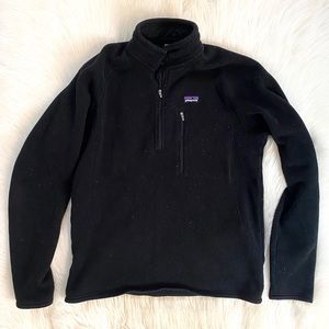Patagonia Black Quarter Zip Men Size Medium Fleece